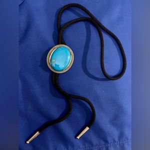 Oval aqua pendant. For him or for her.